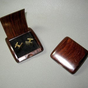 COCOBOLO ROSEWOOD CUFFLINK BOX